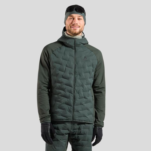 Kurtka Odlo Mid layer hoody full zip ZEROWEIGHT INSULATOR. Szare kurtki męskie ODLO, m, bez wzorów, z dżerseju, z kapturem, narciarskie. Za 764.99 zł.