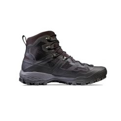 Buty trekkingowe Mammut Ducan High GTX. Brązowe trekkingi męskie Mammut, z materiału, za kostkę, bez zapięcia. Za 889.99 zł.