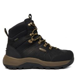 Trekkingi Keen. Czarne botki męskie Keen, bez wzorów, z polaru, sportowe, bez obcasa, bez zapięcia. Za 849.99 zł.