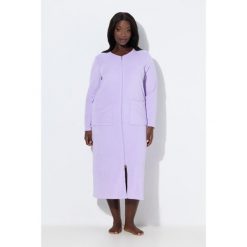 Damskie Szlafrok dwukierunkowy zamek błyskawiczny frotte miękki w dotyku. Niebieskie szlafroki damskie Ulla Popken, l, bez wzorów, z bawełny, plus size, bez ramiączek, bez kaptura. Za 239.99 zł.