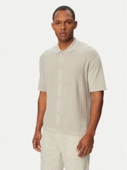 BOSS Koszula Amicino 50558725 Beżowy Regular Fit. Brązowe koszule męskie Boss, m, bez wzorów, ze lnu, bez kołnierzyka, bez ramiączek. Za 679.99 zł.