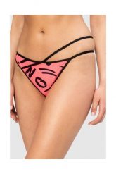MOSCHINO Różowy dół od bikini w litery. Czerwone bikini MOSCHINO, s, bez wzorów. W wyprzedaży za 199.99 zł.