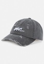 Galway Distressed Czapka - Washed Szary. Szare czapki damskie GORILLA WEAR, bez wzorów, z bawełny. Za 214.00 zł.
