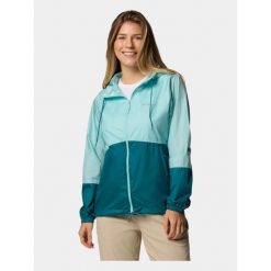 Kurtka przeciwwiatrowa damska Columbia Flash Forward II Windbreaker. Niebieskie kurtki sportowe damskie Columbia, bez wzorów, z softshellu, bez ramiączek, bez kaptura, trekkingowe. Za 161.99 zł.