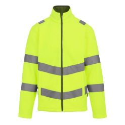 Męska Kurtka Pro Contract Thor HiVis Fleece Jacket. Żółte kurtki męskie Regatta, m, bez wzorów, sportowe, bez kaptura. Za 121.99 zł.