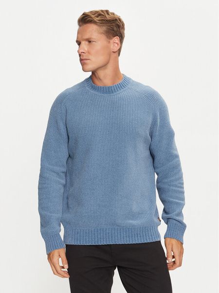 Boss Sweter 50523568 Niebieski Regular Fit. Niebieskie swetry męskie Boss, m, bez wzorów, z bawełny, bez kołnierzyka, bez ramiączek. Za 369.99 zł.