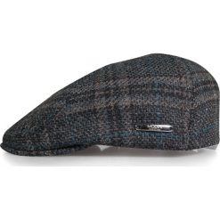 Szary kaszkiet/czapka w kratę z nausznikami G17. Szare czapki męskie Modini Moda Męska, bez wzorów, z poliesteru. Za 126.00 zł.