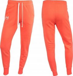 Under Armour Spodnie damskie Under Armour Rival Fleece pomarańczowe 1356416 877 XL. Brązowe spodnie dresowe damskie Under Armour, bez wzorów, sportowe. Za 214.70 zł.