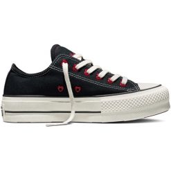 Buty sportowe Converse Chuck Taylor All Star Lift. Czarne obuwie sportowe damskie Converse, bez wzorów, bez zapięcia. Za 393.30 zł.