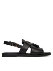 Lasocki Sandały EST-HELENA-08 Czarny. Czarne sandały damskie Lasocki, bez wzorów, ze skóry, bez obcasa, na płaskiej podeszwie, bez zapięcia. Za 159.99 zł.