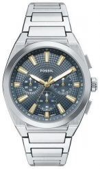 Zegarek Fossil Zegarek Męski Fossil Everett FS6154 Chronograph Grey Dial Steel. Szare zegarki męskie FOSSIL, bez wzorów. Za 600.99 zł.