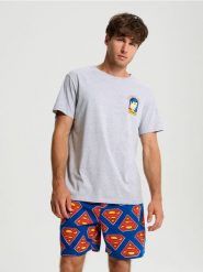 Piżama dwuczęściowa Superman - wielobarwny. Piżamy męskie Sinsay, l, bez wzorów, bez kołnierzyka, bez ramiączek. Za 49.99 zł.