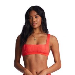 Góra od stroju kąpielowego Billabong Lined Up Tank. Czerwone bikini Billabong, xs, bez wzorów. Za 109.99 zł.