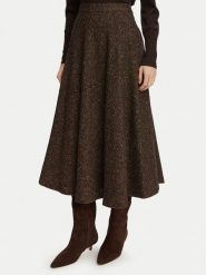 Luisa Spagnoli Spódnica trapezowa Frazione 543515 Brązowy ciemny A-Line Fit. Brązowe spódnice damskie Luisa Spagnoli, m, bez wzorów, trapezowe. Za 1,539.00 zł.
