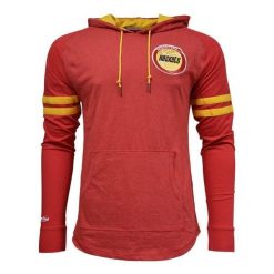 Hoodie Houston Rockets lightweight 2.0. Czerwone bluzy męskie Mitchell & Ness, bez wzorów, sportowe, bez ramiączek, z kapturem. Za 330.50 zł.