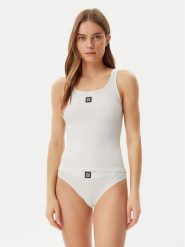 HUGO Top 50534928 Écru Regular Fit. Topy damskie Hugo, xs, bez wzorów, bez kołnierzyka, bez ramiączek. Za 139.99 zł.