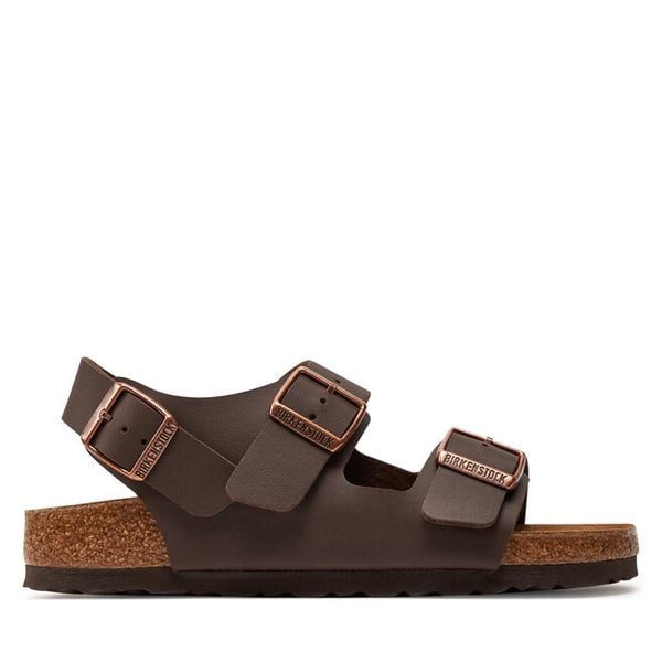 Sandały Birkenstock. Brązowe sandały męskie Birkenstock, bez wzorów, bez zapięcia. Za 449.99 zł.