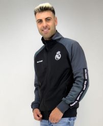 Kultowa bluza z zamkiem Madridista. Bluzy damskie REAL MADRID, s, bez wzorów, z bawełny, bez ramiączek, bez kaptura. Za 266.11 zł.