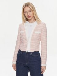 Guess Marynarka Tosca Braid Boucle J W4RN38 WFWV2 Różowy Regular Fit. Czerwone marynarki i żakiety damskie Guess, z aplikacjami, z syntetyku, bez kołnierzyka, bez ramiączek. Za 819.99 zł.