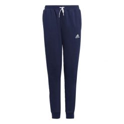 Entrada 22 Sweat Pants. Niebieskie spodnie dresowe damskie Adidas, bez wzorów, z bawełny, sportowe. Za 121.00 zł.