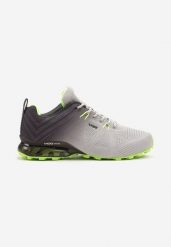 Szaro-Czarne Buty Sportowe Sznurowane Nuri. Szare buty sportowe męskie Born2be, bez wzorów, przed kostkę, bez zapięcia. Za 189.99 zł.