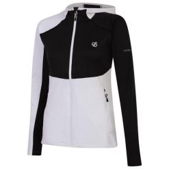 Bluza turystyczna damska Dare 2B Convey II. Białe bluzy damskie Dare 2B, bez wzorów, z elastanu, bez ramiączek, z kapturem. Za 93.50 zł.