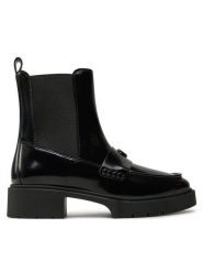 Coach Botki Louisa Bootie CX024 Czarny. Czarne botki damskie Coach, bez wzorów, ze skóry, bez obcasa, na płaskiej podeszwie, bez zapięcia. Za 979.99 zł.