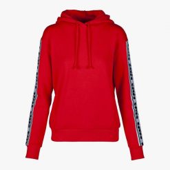 Bluza damska DIADORA L. HOODIE TROFEO. Czerwone bluzy damskie Diadora, l, bez wzorów, z bawełny, bez ramiączek, z kapturem. Za 89.99 zł.