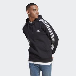 Bluza z kapturem adidas 3-Stripes Essentials French Terry. Białe bluzy męskie Adidas, m, bez wzorów, bez ramiączek, z kapturem. W wyprzedaży za 222.15 zł.