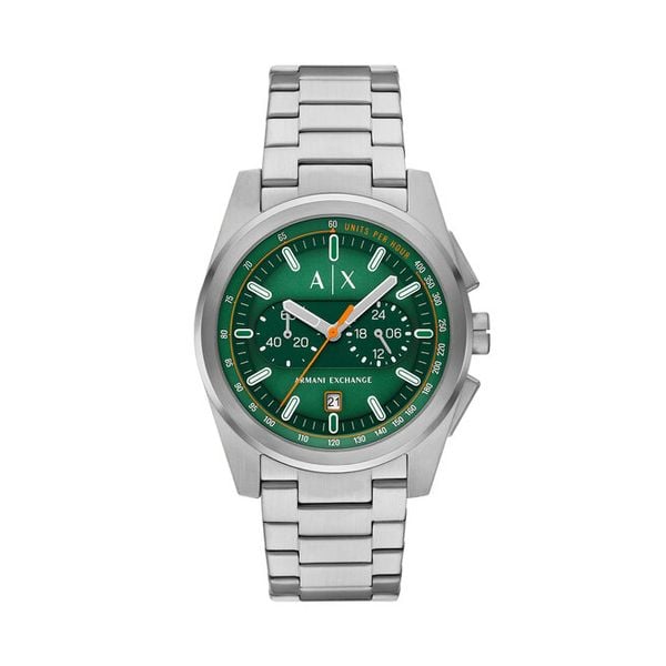 Zegarek Armani Exchange. Szare zegarki męskie Armani Exchange, bez wzorów, srebrne. Za 849.99 zł.