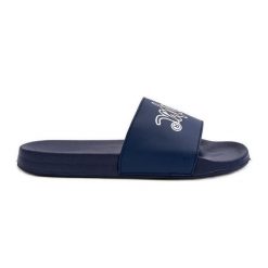 Klapki Męskie Lee Cooper LCW-24-42-2481M Granatowe niebieskie. Niebieskie klapki męskie bez wzorów, bez zapięcia. Za 133.67 zł.