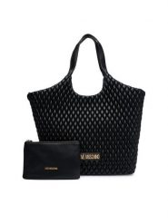 LOVE MOSCHINO Torebka JC4292PP0PK1200A Czarny. Czarne shopperki damskie Love Moschino, bez wzorów, ze skóry, bez dodatków. Za 1,829.00 zł.