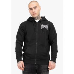 Rozpinana bluza z kapturem, regularny krój Tapout Octagon. Czarne bluzy męskie TAPOUT, bez wzorów, sportowe, bez ramiączek, z kapturem. Za 327.50 zł.