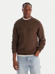 Quiksilver Sweter Salt Water EQYSW03326 Brązowy Regular Fit. Brązowe swetry męskie Quiksilver, l, bez wzorów, z bawełny, bez kołnierzyka, bez ramiączek. Za 299.99 zł.
