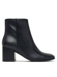 Guess Botki FLFALE LEA10 Czarny. Czarne botki damskie Guess, z aplikacjami, ze skóry, bez obcasa, na słupku, bez zapięcia. Za 494.99 zł.