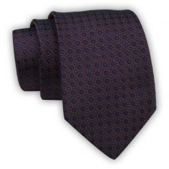 Krawat Alties (7 cm) - Drobny, Geometryczny Wzór. Niebieskie krawaty i muchy Alties, bez wzorów, z tkaniny, eleganckie. Za 49.00 zł.