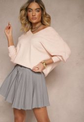 Szara Wiskozowa Spódnica z Bawełną High Waist z Podszewką Szortów Verraza. Szare spódnice damskie Renee, do pracy, l, bez wzorów, z bawełny, biznesowe, z podwyższonym stanem, mini, dopasowane. Za 119.99 zł.