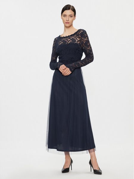 Vila Sukienka koktajlowa 14092774 Granatowy Regular Fit. Niebieskie sukienki damskie Vila, bez wzorów, z syntetyku, wizytowe, bez kołnierzyka, bez ramiączek. Za 169.99 zł.