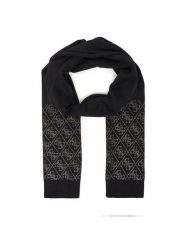 Guess Szalik W5BZ21 Z2NQ2 Czarny. Czarne rękawiczki damskie Guess, z aplikacjami, z wiskozy. Za 294.99 zł.