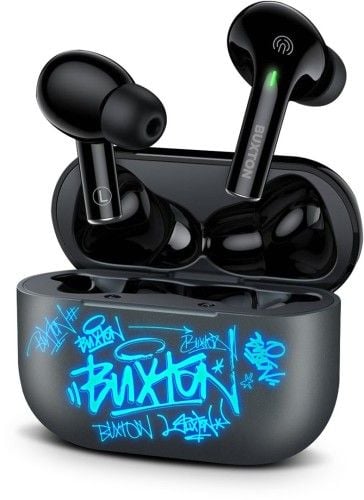 BUXTON BTW4600 - Słuchawki Bluetooth douszne szare. Szare słuchawki bezprzewodowe Buxton. Za 96.99 zł.