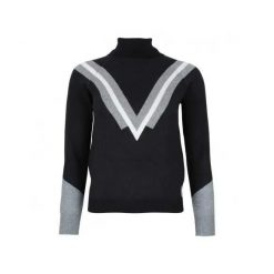 Damski sweter z golfem Peak Mountain Adonie. Czarne swetry nierozpinane damskie Peak Mountain, l, bez wzorów, z nylonu, eleganckie, bez kołnierzyka, bez ramiączek. Za 235.00 zł.