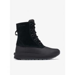 Buty zimowe damskie Columbia Moritza Shield Omni-Heat. Czarne obuwie trekkingowe damskie Columbia, bez zapięcia. Za 398.99 zł.