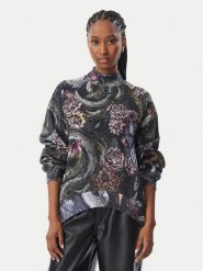 Just Cavalli Bluza 81PAIE23 CF102 Szary Regular Fit. Szare bluzy damskie Just Cavalli, m, bez wzorów, z bawełny, bez ramiączek, bez kaptura. Za 899.99 zł.