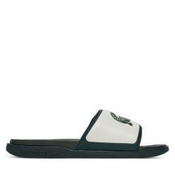 Klapki Lacoste. Białe klapki męskie Lacoste, bez wzorów, bez zapięcia. Za 169.99 zł.
