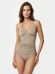 Max Mara Beachwear Strój kąpielowy Cosetta 2616831069 Beżowy. Brązowe stroje kąpielowe damskie Max Mara Beachwear, bez wzorów, z syntetyku. Za 969.99 zł.