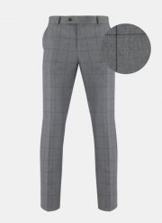 PAKO LORENTE – Spodnie męskie garniturowe CARLOS PPLM9-6G-235-S. Szare eleganckie spodnie męskie Pako Lorente, m, bez wzorów, z tkaniny, eleganckie. Za 119.99 zł.