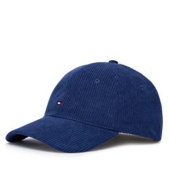 Czapka z daszkiem Tommy Hilfiger. Niebieskie czapki damskie Tommy Hilfiger, bez wzorów. Za 209.99 zł.