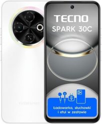 Smartfon Tecno Spark 30C 4/128GB Biały (4894947051777). Białe smartfony Tecno. Za 463.19 zł.
