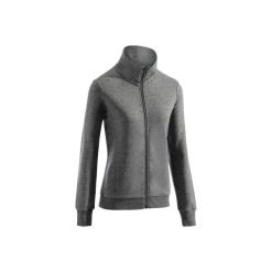 Bluza na zamek Gym & Pilates 500 damska. Czerwone bluzy damskie DOMYOS, xl, bez wzorów, z bawełny, bez ramiączek, bez kaptura. Za 59.99 zł.