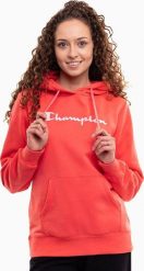Bluza damska Champion Hooded koralowa 117529 PS004 S. Pomarańczowe bluzy damskie Champion, s, bez wzorów, bez ramiączek, bez kaptura. Za 223.98 zł.